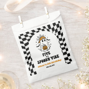 Five Is A Spooky Vibe Halloween 5th Birthday Party Favour Bags