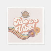 Five is a Vibe 5th birthday party plates