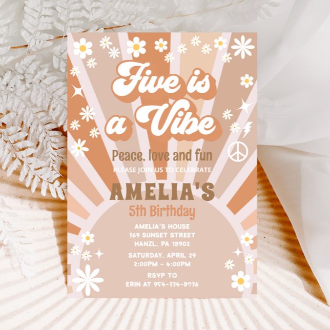 Five is a vibe birthday invitation (Creator Uploaded)