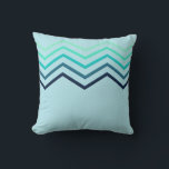 Five Large Chevron Stripes Pillow<br><div class="desc">5 large chevron horizontal stripes on a background of soft blue.</div>