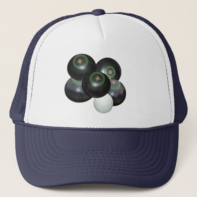 Five Lawn Bowls Stack, Truckers Hat (Front)