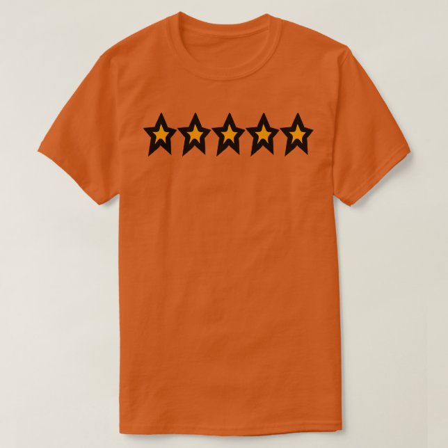 Five Minimal Christmas Stars T-Shirt (Design Front)
