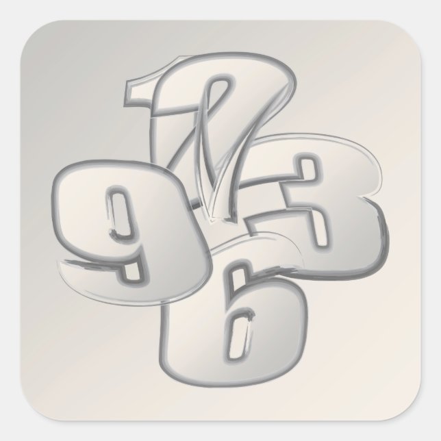 Five minutes back square sticker (Front)