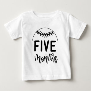 Five Months Baseball Baby Milestone - T-Shirt