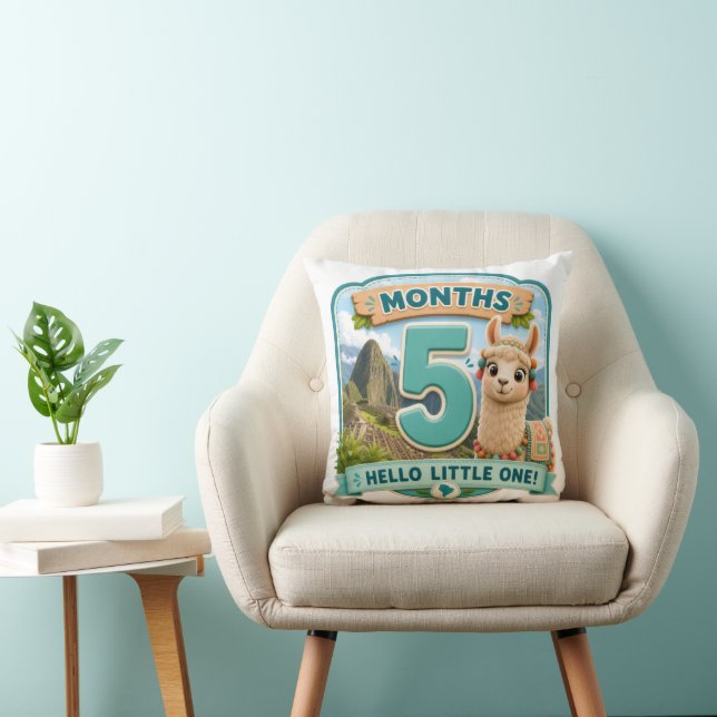 Five Months of Little Adventures Milstone Cushion (Chair)