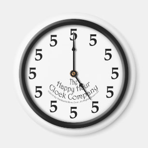 FIVE O'CLOCK CLOCK MAGNET