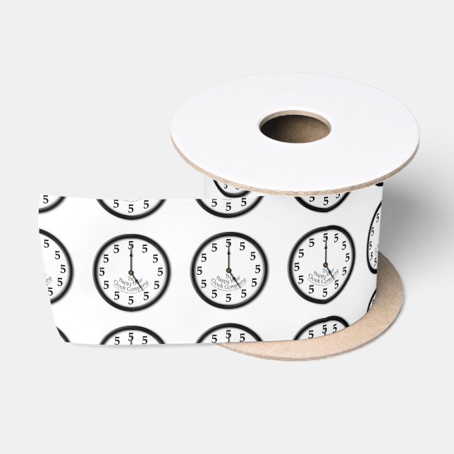 FIVE O'CLOCK CLOCK SATIN RIBBON (Spool)