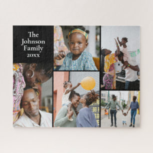 Five Photo Family Keepsake Jigsaw Puzzle