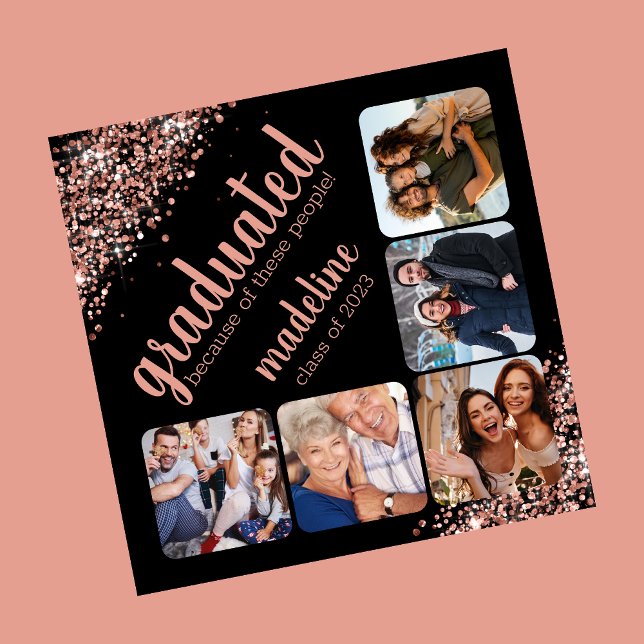 Five Photo Glitter Because of Grad Announcement (Creator Uploaded)