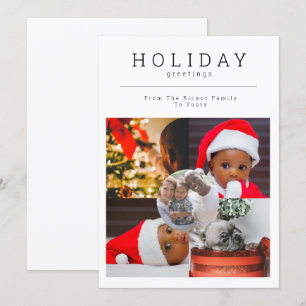 Five Photo Holiday Photo Personalised Card