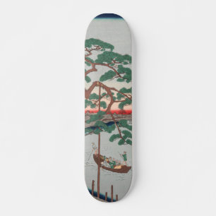 Five Pines at Onagi Canal Vintage Ukiyo-e Japanese Skateboard