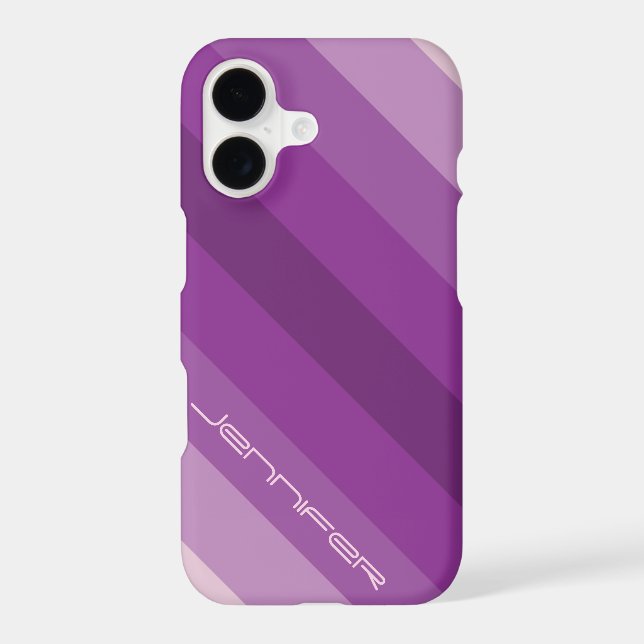 Five Purple Diagonal Stripe Custom Name (Back)