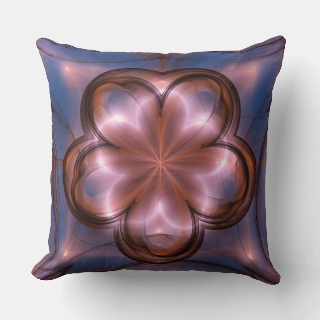 Five red pink petals cushion (Front)