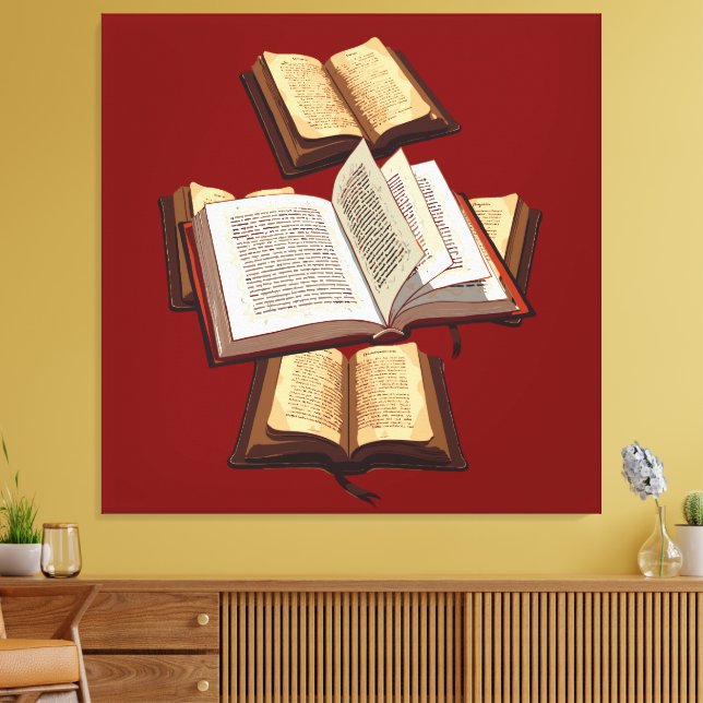 Five Rings The Pentateuch Cut-Out Stencil Motif 5 Canvas Print (Insitu(LivingRoom))