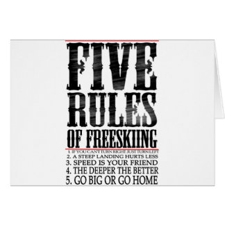 five rules of freeskiing