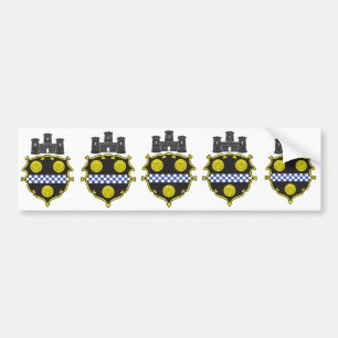 FIVE Seal of Pittsburgh Bumper Sticker