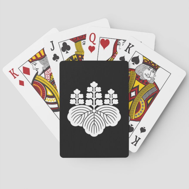 Five-seven paulownia crest playing cards (Back)