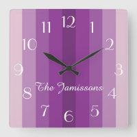 Five Shades of Purple, Clock, Personalised