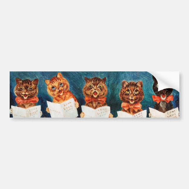 Five Singing Cats, Louis Wain Bumper Sticker (Front)
