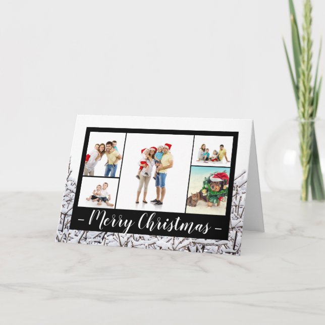 Five/Six Photos Winter Snow - Folded Card (Front)