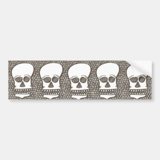 Five skulls bumper sticker