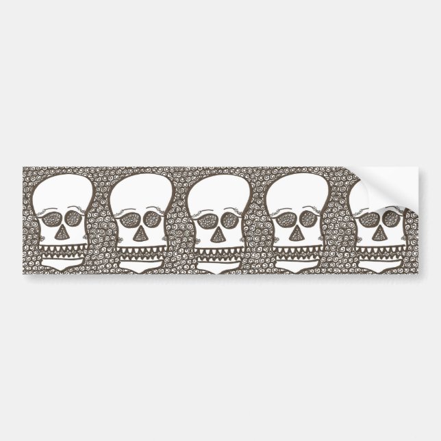 Five skulls bumper sticker (Front)
