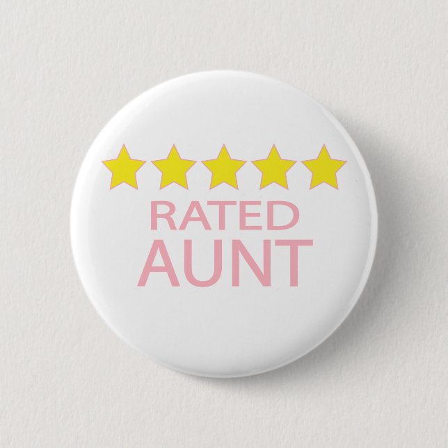 Five Star Aunt 6 Cm Round Badge (Front)