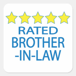Five Star Brother-In-Law Square Sticker