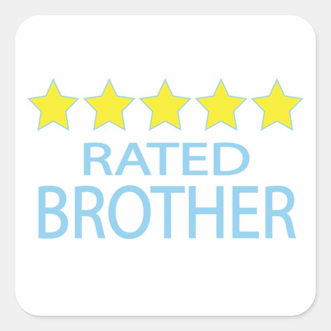 Five Star Brother Square Sticker (Front)
