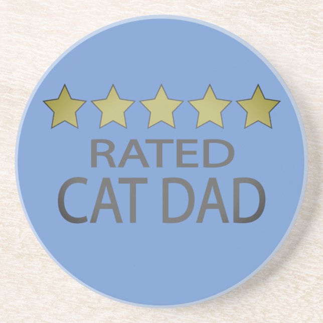 Five Star Cat Dad Coaster (Front)