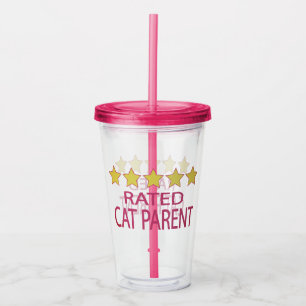 Five Star Cat Parent Acrylic Tumbler