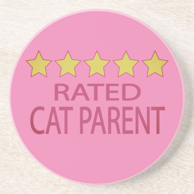 Five Star Cat Parent Coaster (Front)