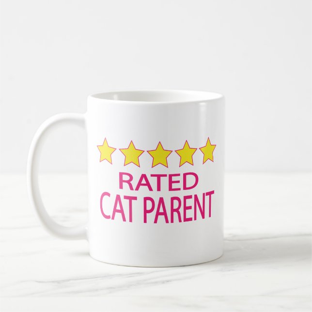 Five Star Cat Parent Coffee Mug (Left)