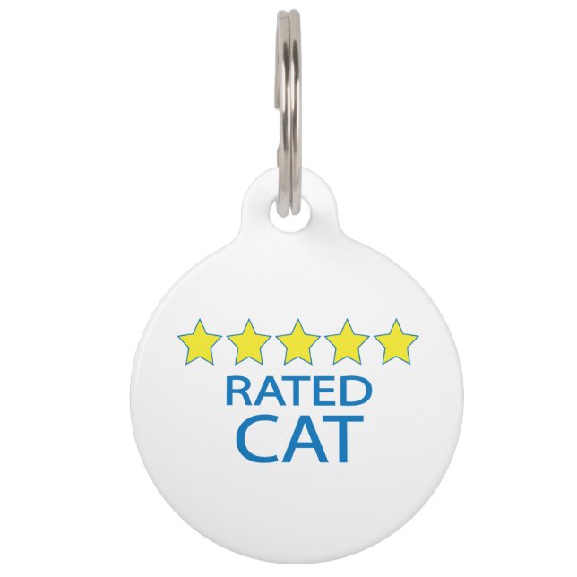 Five Star Cat Pet Tag (Front)