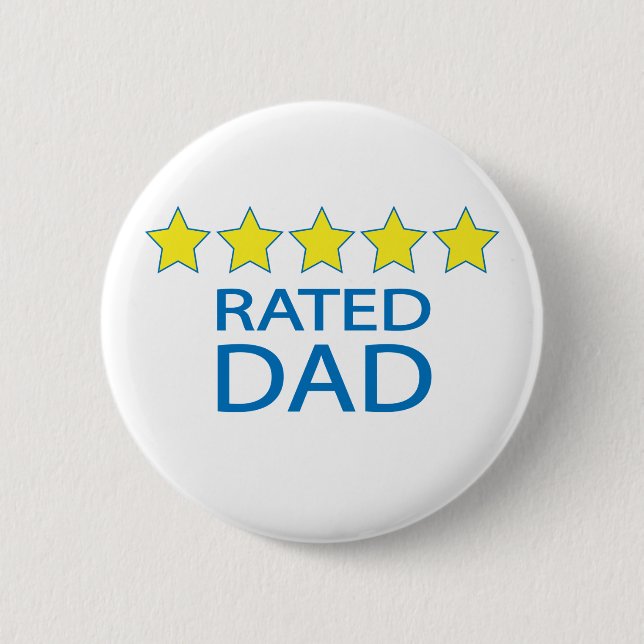 Five Star Dad 6 Cm Round Badge (Front)