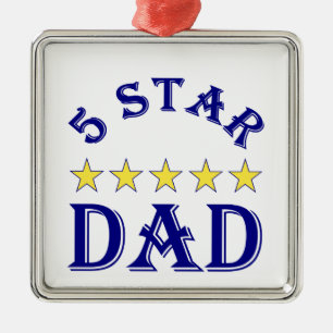 Five Star Dad Metal Tree Decoration