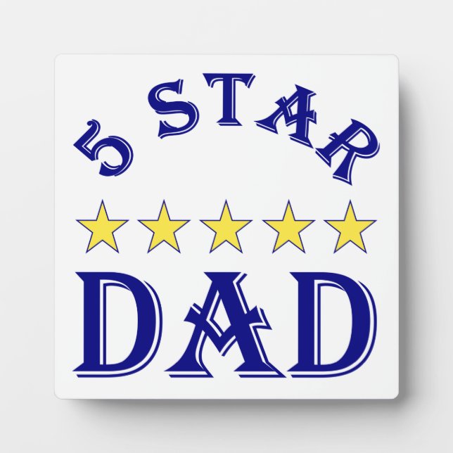 Five Star Dad Plaque (Front)