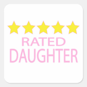 Five Star Daughter Square Sticker
