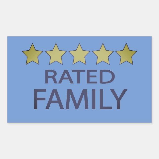 Five Star Family Rectangular Sticker (Front)