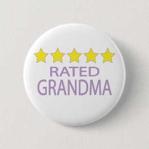 Five Star Grandma 6 Cm Round Badge