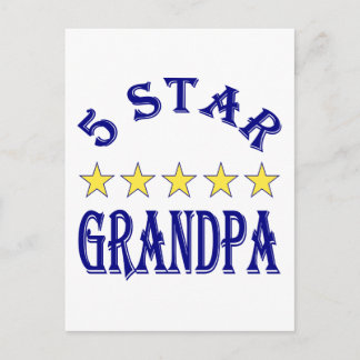 Five Star Grandpa Postcard