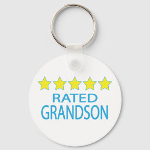 Five Star Grandson Key Ring