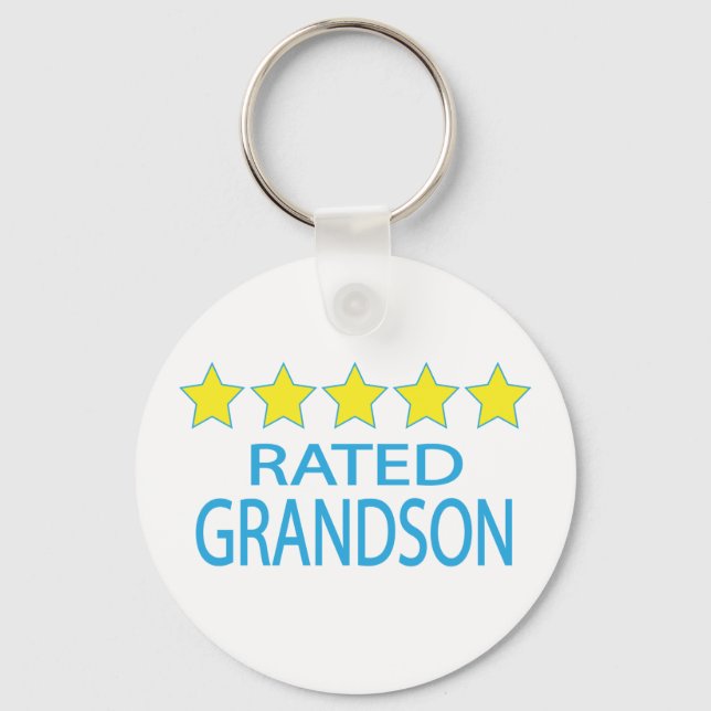 Five Star Grandson Key Ring (Front)