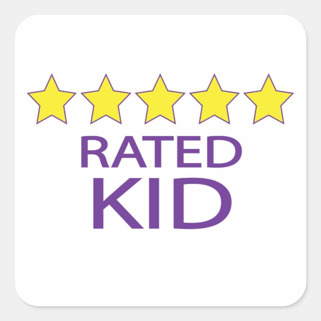 Five Star Kid Square Sticker (Front)