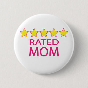 Five Star Mum 6 Cm Round Badge