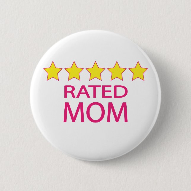Five Star Mum 6 Cm Round Badge (Front)