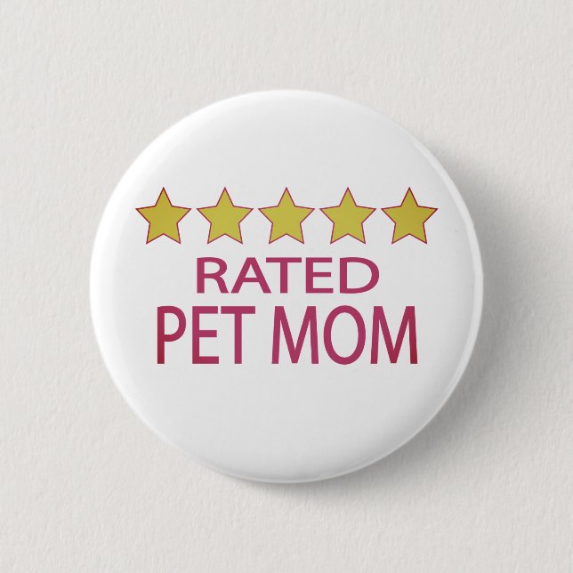 Five Star Pet Mum 6 Cm Round Badge (Front)