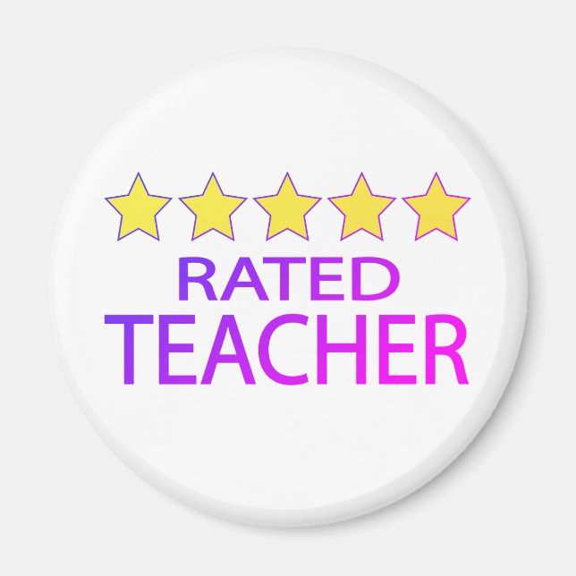 Five Star Teacher Magnet (Front)