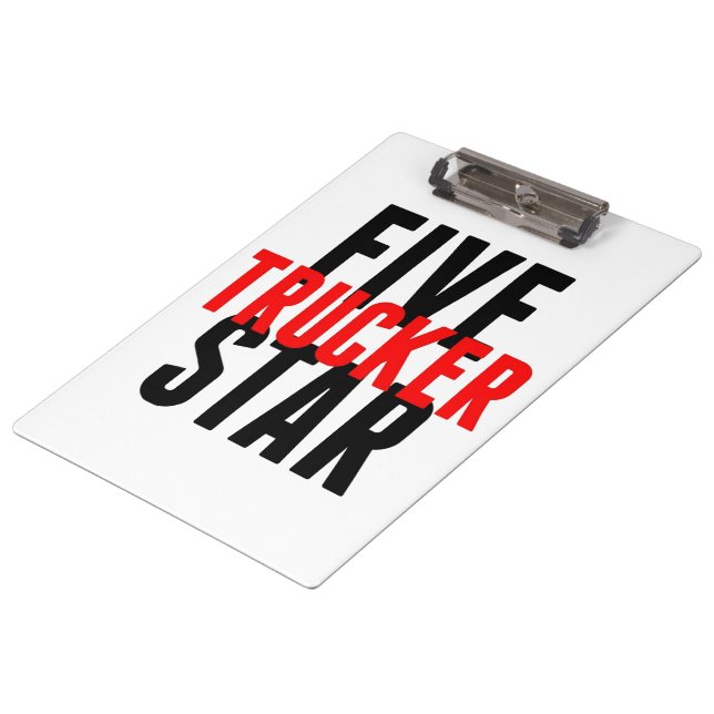 Five Star Trucker Clipboard (Angled)