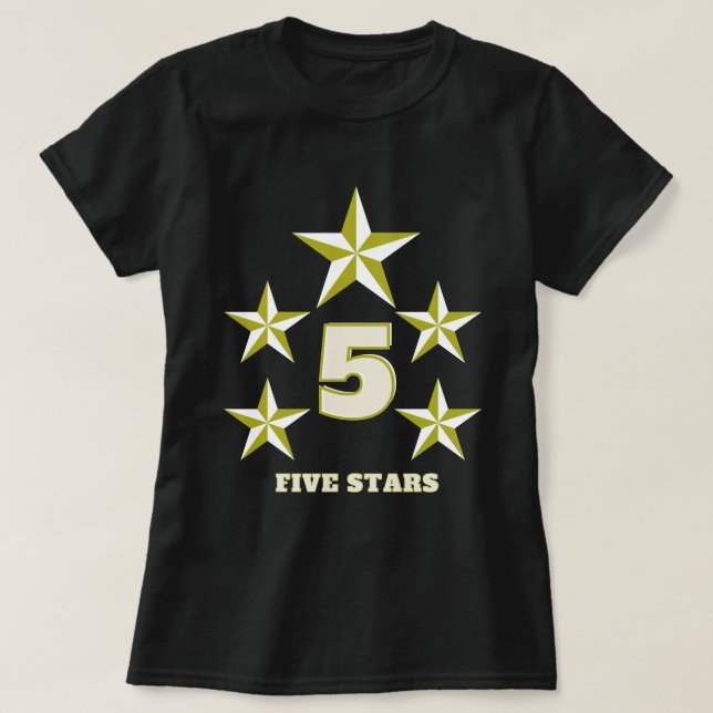 five stars T-Shirt (Design Front)